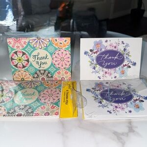 9 Hallmark Thank You Cards - Multicolor Floral Designs